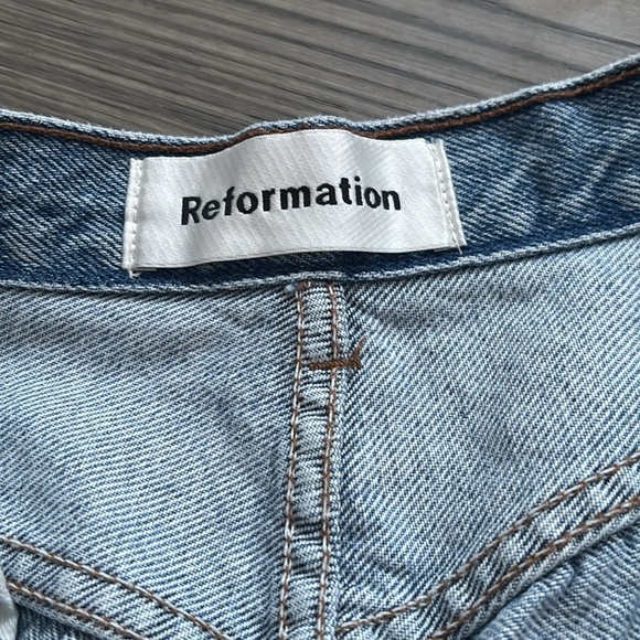 Reformation | Skinny Patch Jeans in Torres Wash Size 26 Light Medium Wash - Picture 12 of 16
